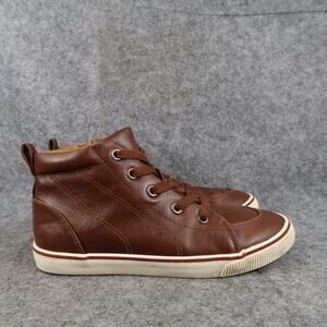 Cat & Jack Shoes Kids 2 Casual Sneakers High Top Lifestyle Zip Lace Up Brown